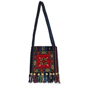 Vintage Hmong Tribal Ethnic Thai Indian Boho Crossbody Bag Tote Messenger